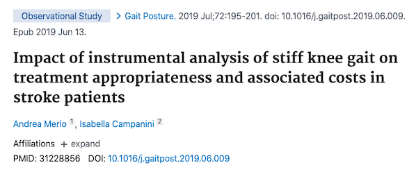stiff knee gait assessement appropriateness of assessment